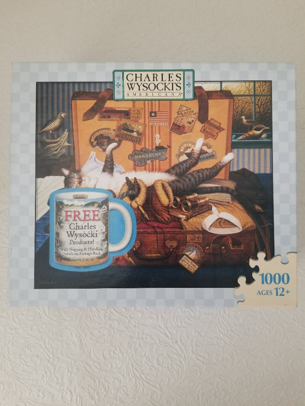 Charles Wysocki MABLE THE STOWAWAY 1000 Piece Puzzle NEW Sealed Americana 2006